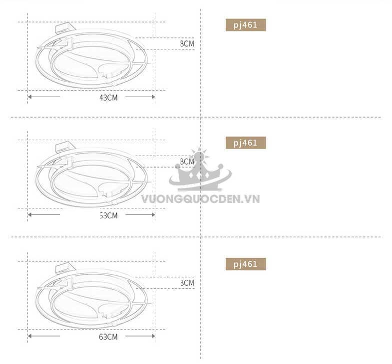 Đèn ốp trần LED kangaroo PJ461-12